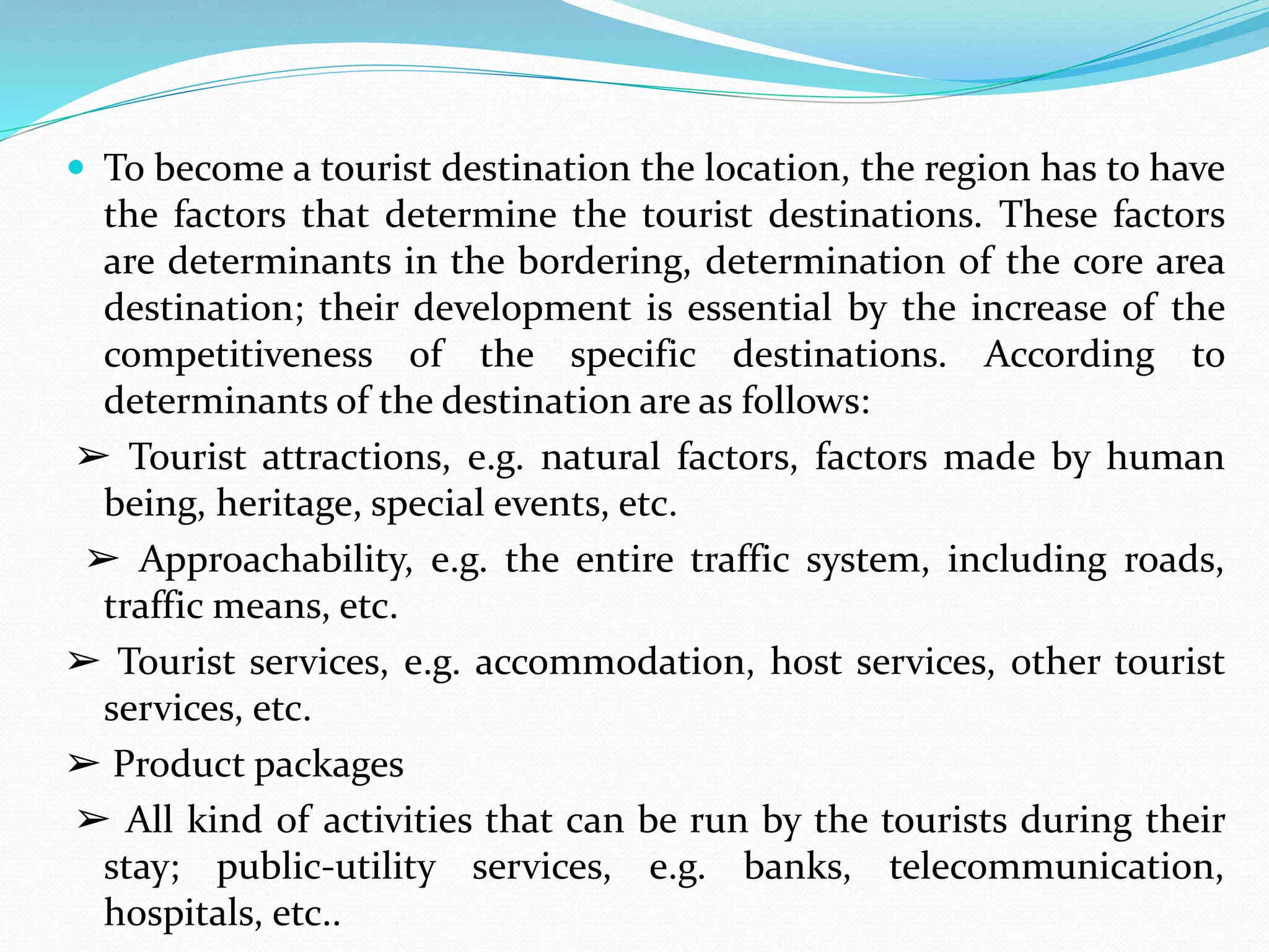 Destination. Area Destination Management Tourism | PPTX