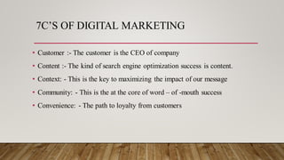 Presentation on digital marketing .pdf ppt | PDF