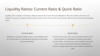 Ratio analysisof a company ppt for education | PPTX