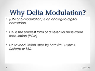 Delta Modulation | PPT | Digital Audio | Computer Software and Applications