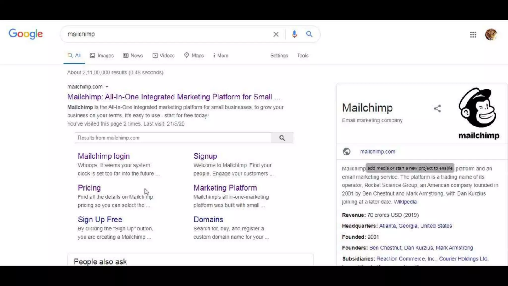 Account on Mailchimp and Setup
 