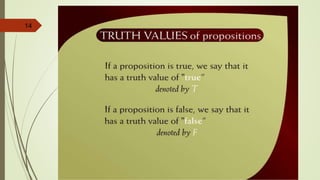 14
Truth Values of Propositions –
8c
 