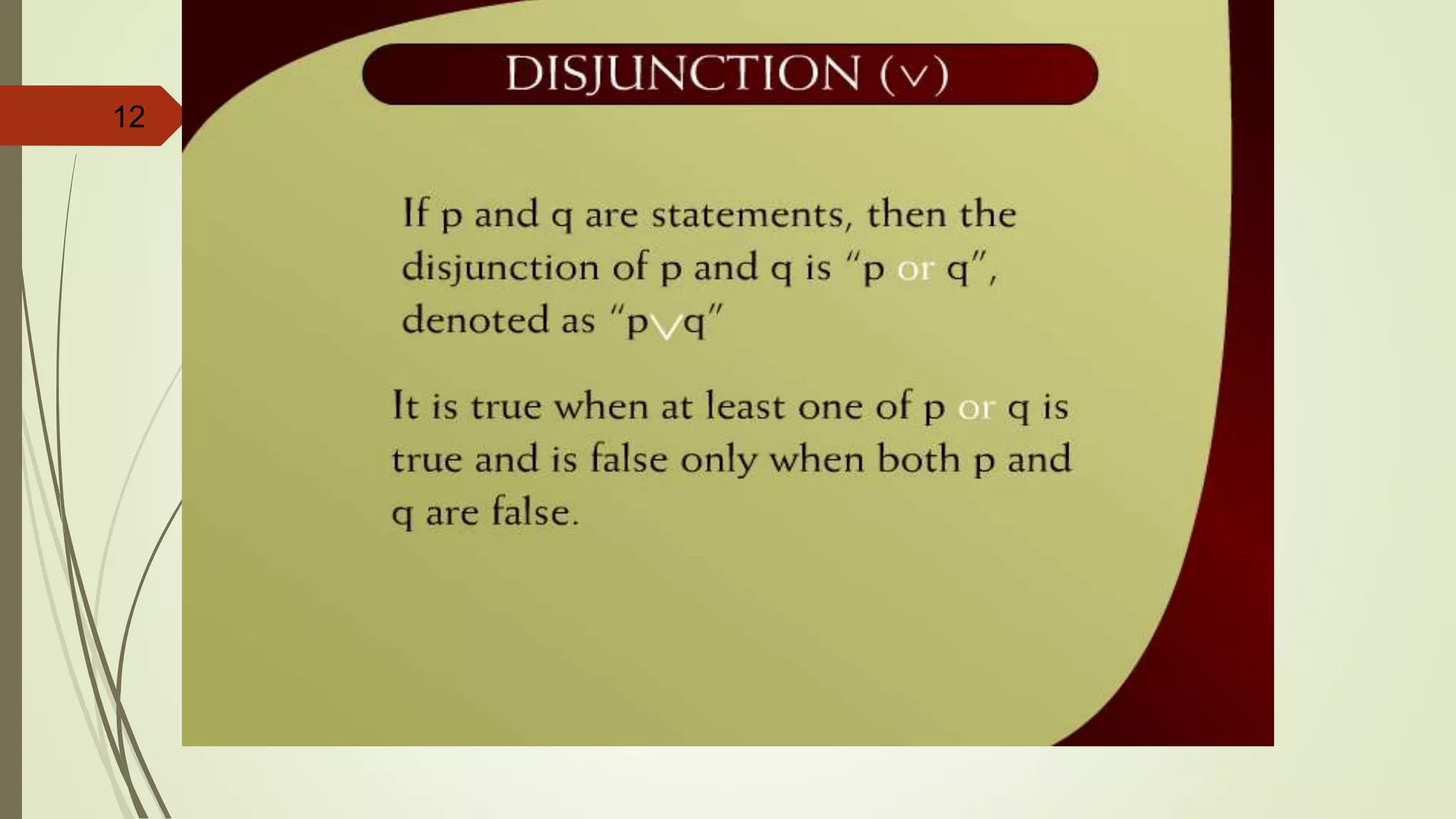 12 Disjunction – 23
 