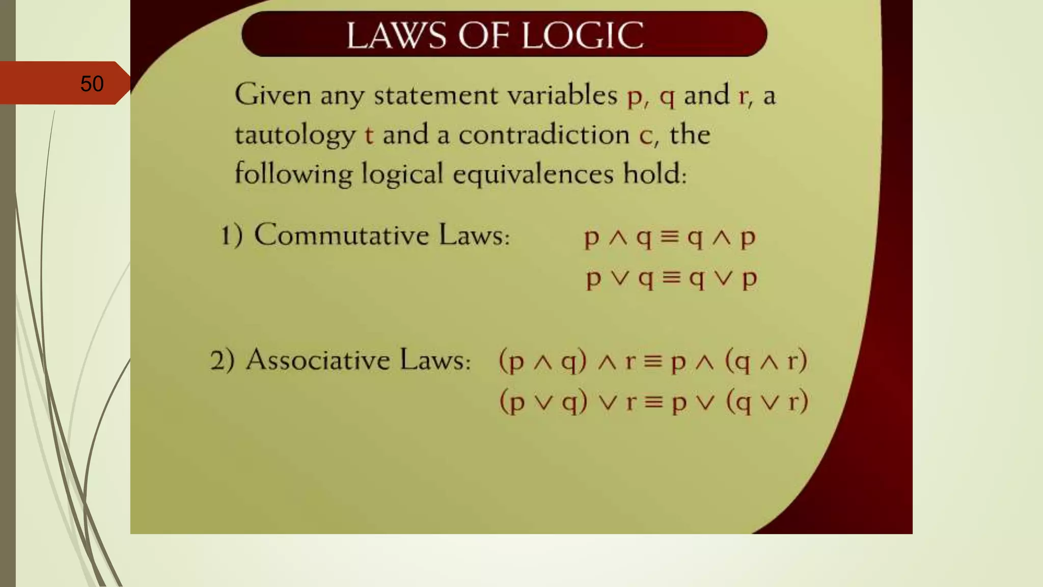 50 Laws of Logic – 2 - 25
 