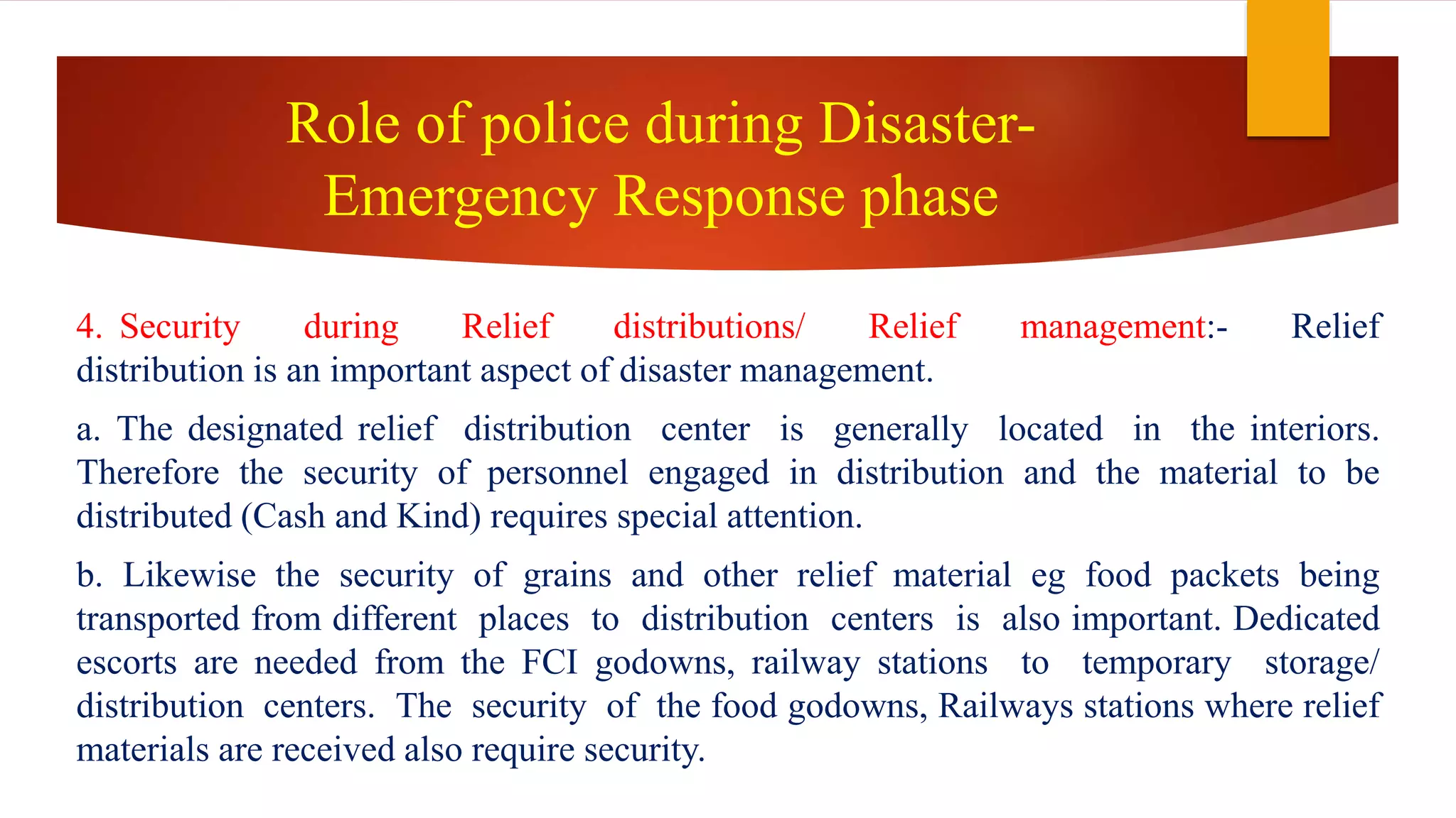 DISASTER MANAGEMENT - ROLE OF POLICE | PPTX