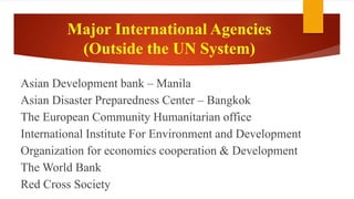 Disaster Management - Roles Of Various Agencies