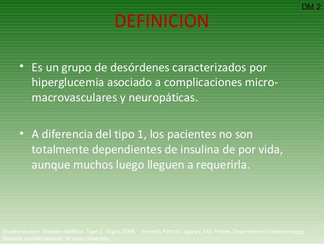 Diabetes Mellitus tipo 1 y 2