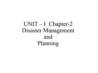 Disaster management disaster management cycle | PPTX