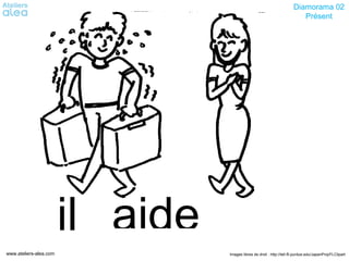 Images libres de droit : http://tell.fll.purdue.edu/JapanProj/FLClipartwww.ateliers-alea.com
Diamorama 02
Présent
aideil
 