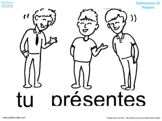 Images libres de droit : http://tell.fll.purdue.edu/JapanProj/FLClipartwww.ateliers-alea.com
Diamorama 02
Présent
sentesprétu
 