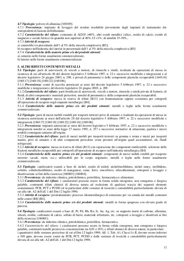 Dm 05 02 98 Non Pericolosi Testo Coordinato