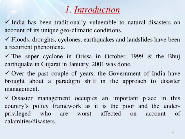 Disaster Management In India