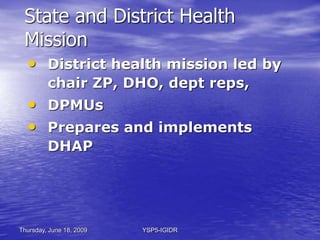 Thursday, June 18, 2009 YSP5-IGIDR
Village Empowerment
• Village Health, Nutrition, Water
& Sanitation Committee
(VHNWSC)
...