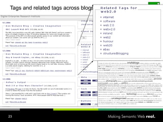 Tags and related tags across blogs 