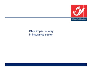 DMix impact survey
in Insurance sector
 