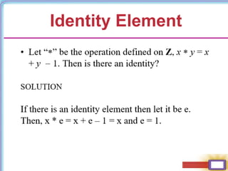 Identity Element
 