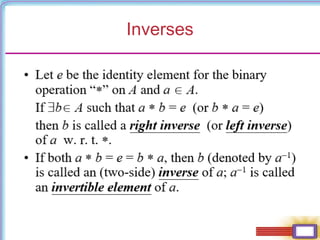 Inverses
 