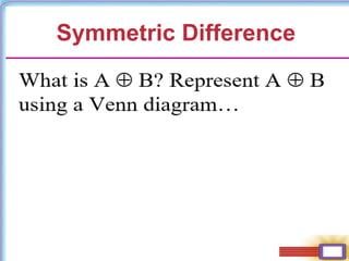 Symmetric Difference
 