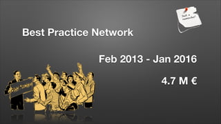 Best Practice Network
Feb 2013 - Jan 2016
4.7 M €

 