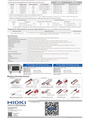 Hioki PRECISION DC VOLTMETER DM7275 DM7276
