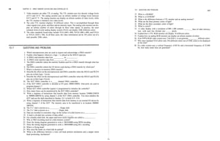 546    CHAPTER 13    DIRECT MEMORY ACCESS AND DMA-CONTROLLED I/O
                                                                                                            13-7    QUESTIONS AND PROBLEMS
                                                                                                                                                                                                         547
        7. Video monitors are either TTL or analog. The TTL monitor uses two discrete voltage levels        27.     What is a WORM?
           of 0 V and 5.0 V. The analog monitor uses an infinite number of voltage levels between           28.     What is a CD-ROM?
           0.0 V and 0.7 V. The analog monitor can display an infinite number of video levels, while
                                                                                                            29.     What is the difference between a TTL monitor and an analog monitor?
           the TTL monitor is limited to two video levels.                                                  30.     What are the three primary colors of light?
        8. The color TTL monitor displays 16 different colors. This is accomplished through three           31.     What are the three secondary colors of light?
           video signals (red, green, and blue) and an intensity input. The analog color monitor can dis-   32.     What is a pixel?
           play an infinite number of colors through its three video inputs. In practice, the most
                                                                                                            33.     A video display with a resolution of 800 x 600 contains __      _ lines of video informa-
           common form of color analog display system (VGA) can display 256K different colors.
                                                                                                                   tion, with each line divided into _____ pixels.
        9. The video standards found today include VGA (640 x 480), SVGA (800 x 600), and EVGA
                                                                                                            34.    Explain how a TTL RGB monitor can display 16 different colors.
           or XVGA (1024 x 768). In all three cases, the video information can be 256 colors out of a
                                                                                                            35.    Explain how an analog RGB monitor can display an infinite number of colors.
           total possible 256K colors.
                                                                                                            36.    If an analog RGB video system uses 7-bit DACs, it can generate ______ different colors.
                                                                                                            37.    Why does standard VGA allow only 256 different colors out of 256K colors to be displayed
                                                                                                                   at one time?
                                                                                                            38.    If a video system uses a vertical frequency of 60 Hz and a horizontal frequency of 32,400
13-7   QUESTIONS AND PROBLEMS                                                                                      Hz, how many raster lines are generated?

        1.   Which microprocessor pins are used to request and acknowledge a DMA transfer?
        2.   Explain what happens whenever a logic 1 is placed on the HOLD input pin.
        3.   A DMA read transfers data from _______ to _______.
        4.   A DMA write transfers data from _______ to _______.
        5.   The DMA controller selects the memory location used for a DMA transfer through what bus
             signals?
        6.   The DMA controller selects the I/O device used during a DMA transfer by which pin?
        7.   What is a memory-to-memory DMA transfer?
        8.   Describe the effect on the microprocessor and DMA controller when the HOLD and HLDA
             pins are at their logic 1 levels.
        9.   Describe the effect on the microprocessor and DMA controller when the HOLD and HLDA
             pins are at their logic 0 levels.
       10.    The 8237 DMA controller is a _____ channel DMA controller.
       11.   If the 8237 DMA controller is decoded at I/O ports 2000H-200FH, what ports are used to
             program channel 1 ?
       12.   Which 8237 DMA controller register is programmed to initialize the controller?
       13.   How many bytes can be transferred by the 8237 DMA controller?
       14.    Write a sequence of instructions that transfer data from memory location 21000H-210FFH
             to 20000H-200FFH by using channel 2 of the 8237 DMA controller. You must initialize the
             8237 and use the latch described in Section 12-1 to hold A19-A16.
       15.   Write a sequence of instructions that transfer data from memory to an external I/O device by
             using channel 3 of the 8237. The memory area to be transferred is at location 20000H-
             20FFFH.
       16.   The 5 l /4" disk is known as a _______- floppy disk.
       17.   The 3V4" disk is known as a               - floppy disk.
       18.   Data are recorded in concentric rings on the surface of a disk known as a ________.
       19.    A track is divided into sections of data called _______.
       20.   On a double-sided disk, the upper and lower tracks together are called a _______.
       21.   Why is NRZ recording used on a disk memory system?
       22.   Draw the timing diagram generated to write a 1001010000 using MFM encoding.
       23.   Draw the timing diagram generated to write a 1001010000 using RLL encoding.
       24.   What is a flying head?
       25.   Why must the heads on a hard disk be parked?
       26.   What is the difference between a voice coil head position mechanism and a stepper motor
             head positioning mechanism?
 