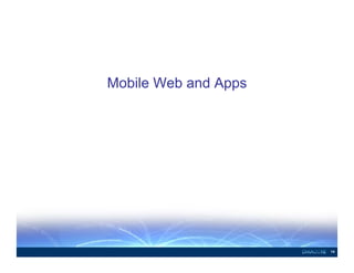 14 
Mobile Web and Apps 
 