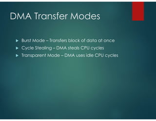 DMA IN COMPUTER ORGANIZATION AND ARCHITECTURE | PDF