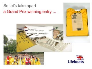 So let’s take apart
a Grand Prix winning entry ...
 