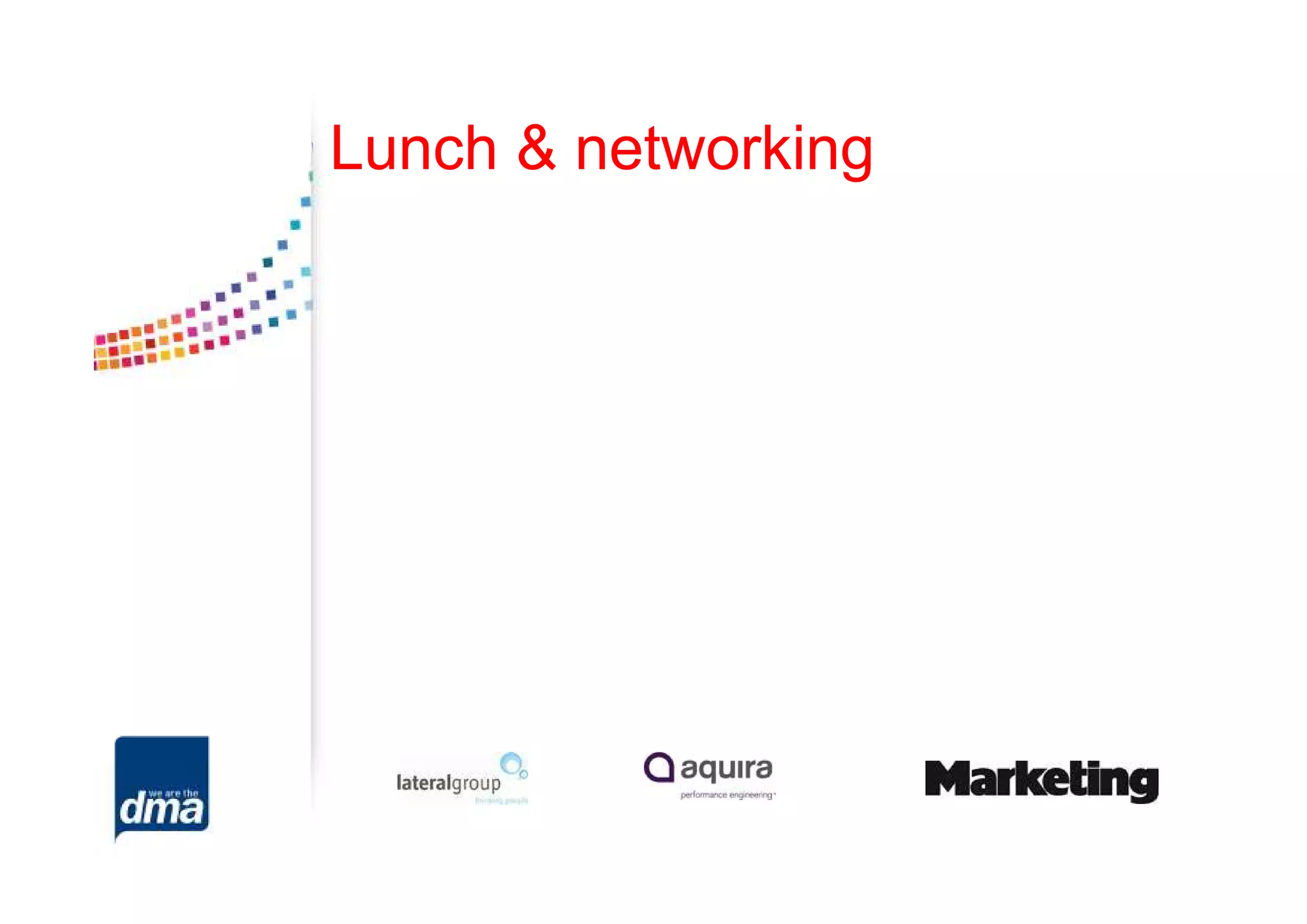 Lunch & networking
 