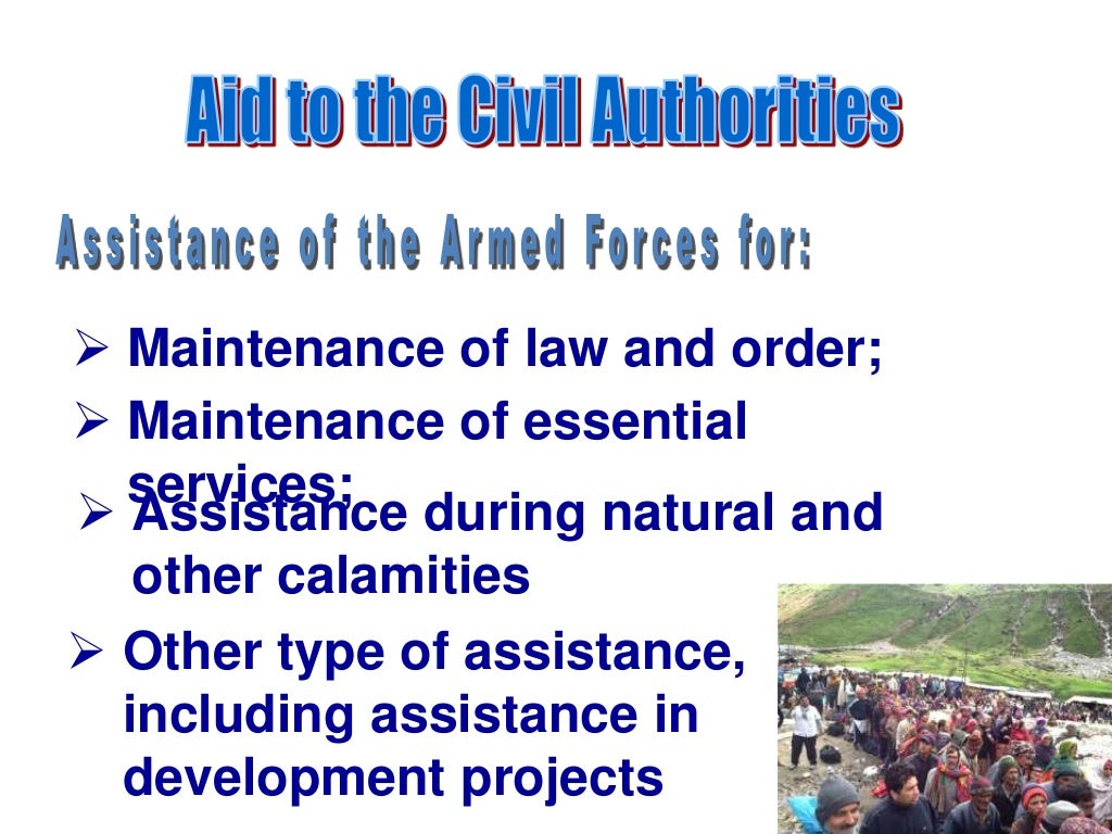 Role Of Armed Forces Others In Disaster Management