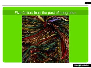 11




Five factors from the past of integration
 