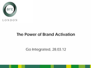The Power of Brand Activation


    Go Integrated, 28.03.12
 