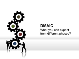 DMAIC
What you can expect
from different phases?
 