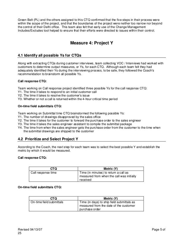 Dmaic case study examples image