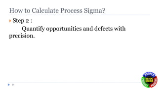 How to Calculate Process Sigma?
 Step 2 :
Quantify opportunities and defects with
precision.
27
 