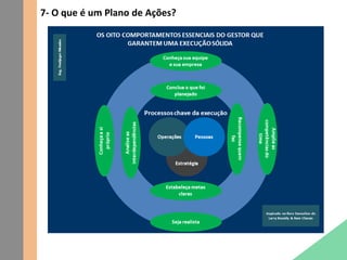 7- O que é um Plano de Ações?
 