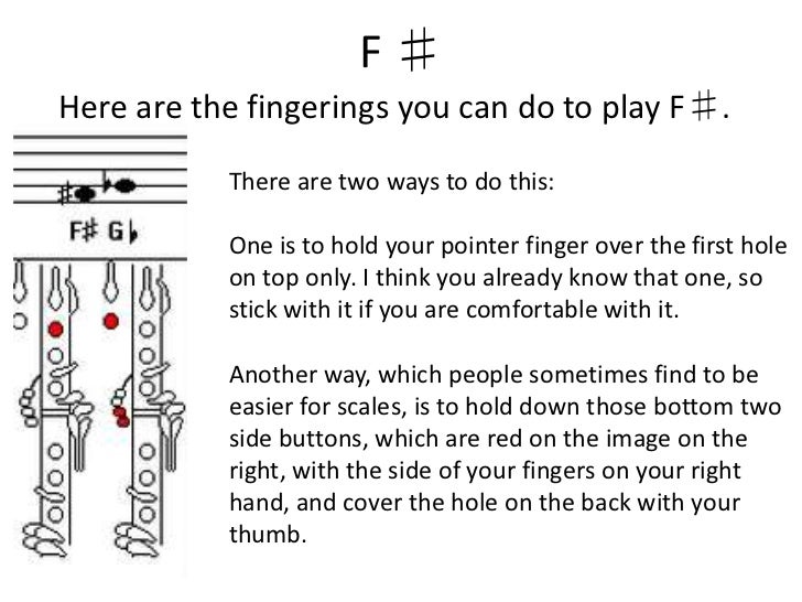 Clarinet C Scale Finger Chart