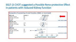 SGLT-2i CVOT suggested a Possible Reno-protective Effect
in patients with reduced Kidney function
 