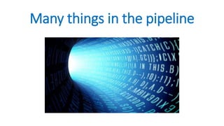 Many things in the pipeline
 