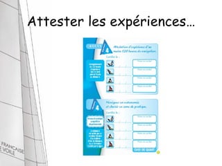 Attester les expériences…
 