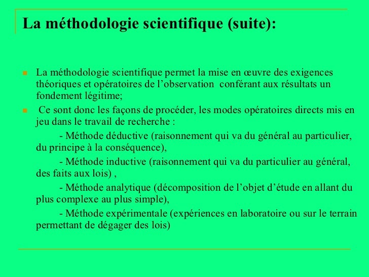 demarche de la recherche scientifique