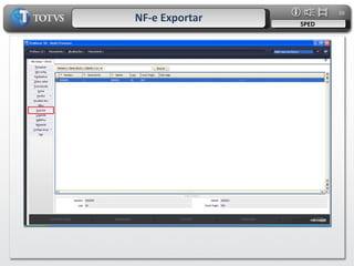 NF-e Exportar SPED 