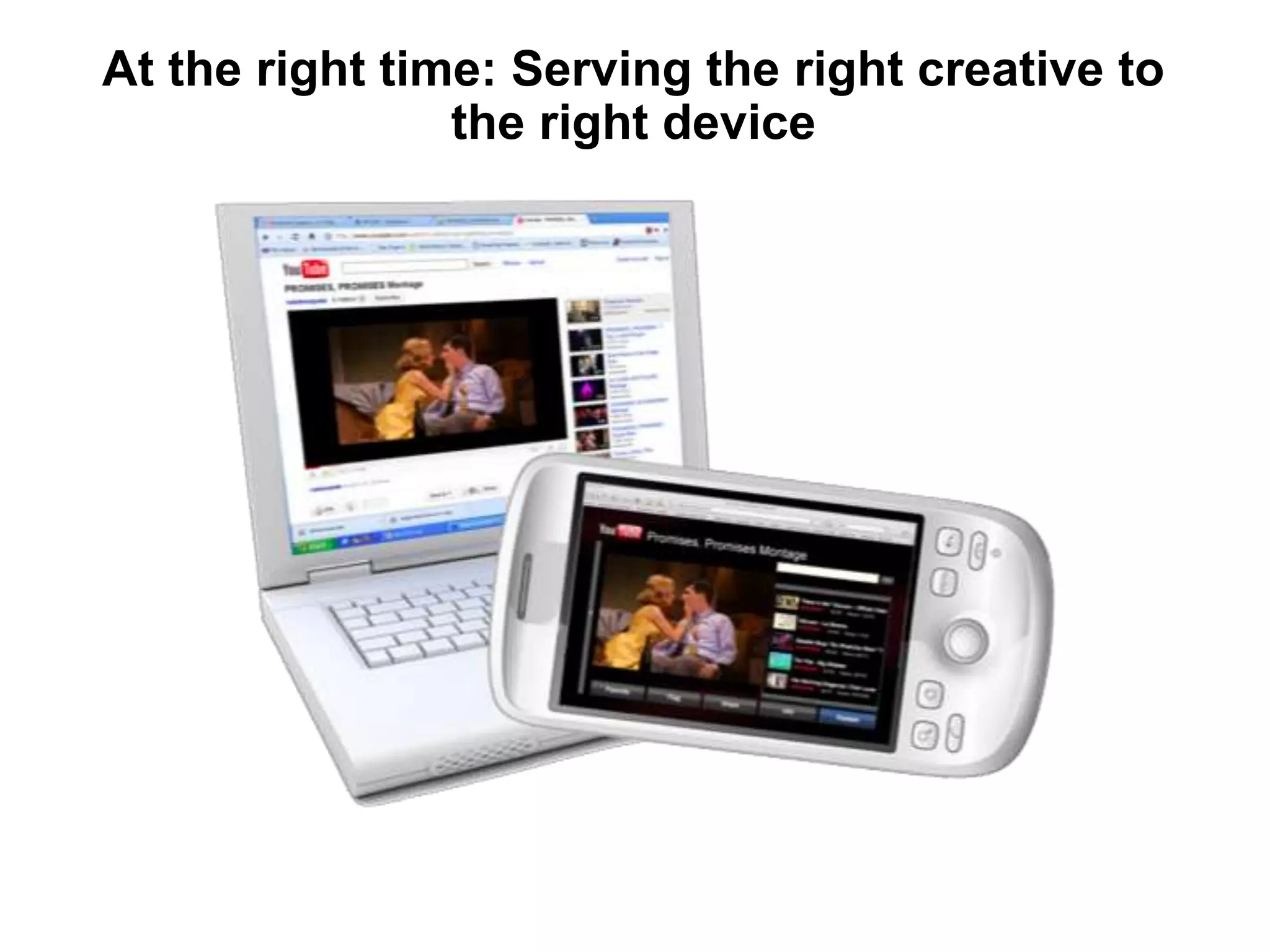 At the right time: Serving the right creative to
                the right device
 