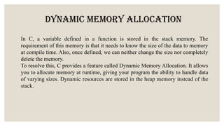 Dynamic memeory allocation DMA (dyunamic momory .pptx