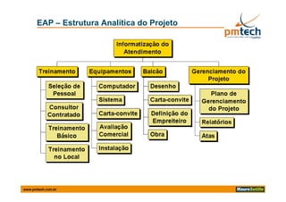 EAP – Estrutura Analítica do Projeto




www.pmtech.com.br
 