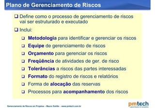 Gerenciamento dos Riscos em Projetos | PDF