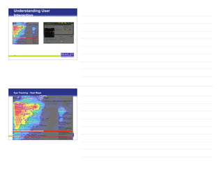 Understanding User
Interaction
17
Eye Tracking - Heat Maps
18
 