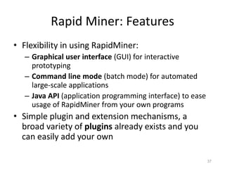 Data Mining and Business Intelligence Tools