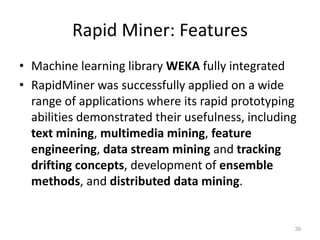 Data Mining and Business Intelligence Tools