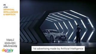 #WithHappiness
#8
JOB/
ARTIFICIAL
INTELLIGENCE
& MARTECH
https://
youtu.be/-
iaBJ5rqOdg
1st advertising made by Artiﬁcial Intelligence
 